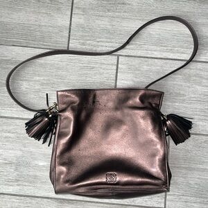 Loewe RARE Bronze Crossbody Bag with Tassel Detail